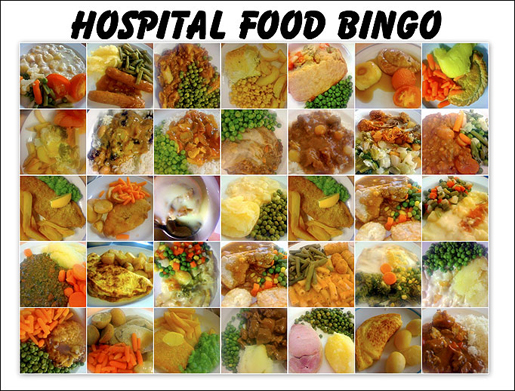 Hospital Food Bingo